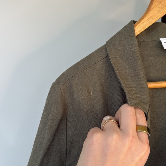 NWT Nordstrom melrose market linen cropped blouse - Picture 6 of 6